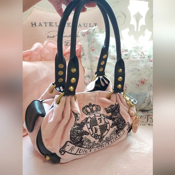 🎀 Rare Baby Pink Juicy Couture Bag - Picture 2 of 11